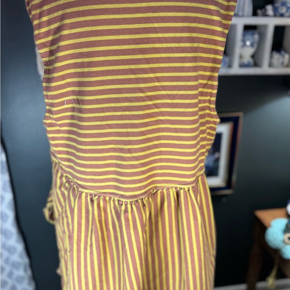 Free People Striped Two-Piece Set – Tank & Wide-Leg Pants – Mustard/Rust XL - Picture 4 of 6